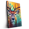 Led Wandbild Farbenfrohes Hirschportraet Hochformat Produktvorschau Seitlich