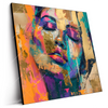 Led Wandbild Farbexplosion Portraet Florence Quadrat Produktvorschau Seitlich