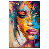 Led Wandbild Farbexplosion Portraet Lola Hochformat Produktvorschau Frontal
