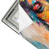 Led Wandbild Farbexplosion Portraet Lola Querformat Materialvorschau