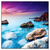 Led Wandbild Felsen Im Meer Quadrat Produktvorschau Frontal