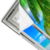 Led Wandbild Fensterblick Karibik Palme Querformat Materialvorschau