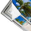 Led Wandbild Fensterblick Suedsee Boote Querformat Materialvorschau