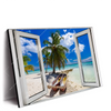 Led Wandbild Fensterblick Suedsee Boote Querformat Produktvorschau Seitlich