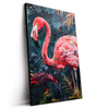 Led Wandbild Flamingo Dschungel Eleganz Hochformat Produktvorschau Seitlich