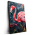 Led Wandbild Flamingo Dschungel Eleganz Hochformat Produktvorschau Seitlich