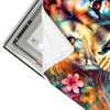 Led Wandbild Floraler Loewe Quadrat Materialvorschau