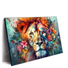 Led Wandbild Floraler Loewe Querformat Produktvorschau Seitlich