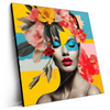 Led Wandbild Florales Frauenportraet Fiona Quadrat Produktvorschau Seitlich