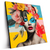 Led Wandbild Florales Frauenportraet Fiona Quadrat Produktvorschau Seitlich