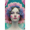 Led Wandbild Florales Frauenportraet Miona Hochformat Motivvorschau