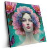 Led Wandbild Florales Frauenportraet Miona Quadrat Produktvorschau Seitlich