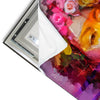 Led Wandbild Florales Frauenportraet Rosalie Quadrat Materialvorschau