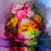 Led Wandbild Florales Frauenportraet Rosalie Quadrat Motivvorschau
