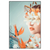 Led Wandbild Florales Frauenportraet Viola Hochformat Produktvorschau Frontal