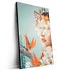Led Wandbild Florales Frauenportraet Viola Hochformat Produktvorschau Seitlich