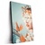 Led Wandbild Florales Frauenportraet Viola Hochformat Produktvorschau Seitlich