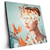 Led Wandbild Florales Frauenportraet Viola Quadrat Produktvorschau Seitlich