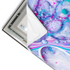 Led Wandbild Fluid Art Bubbless Aquamarin Querformat Materialvorschau