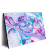 Led Wandbild Fluid Art Bubbless Aquamarin Querformat Produktvorschau Seitlich