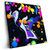 Led Wandbild Fluid Art Bubbless Neon Quadrat Produktvorschau Seitlich
