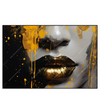 Led Wandbild Frau Mit Goldfarbe Querformat Produktvorschau Frontal