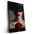 Led Wandbild Frau Mit Hut Rose Hochformat Produktvorschau Seitlich