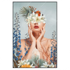 Led Wandbild Frauenportrait Mit Blumen Hochformat Produktvorschau Frontal
