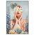 Led Wandbild Frauenportrait Mit Blumen Hochformat Produktvorschau Frontal