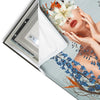 Led Wandbild Frauenportrait Mit Blumen Quadrat Materialvorschau