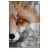 Led Wandbild Friedlicher Fuchs Und Blumen Hochformat Produktvorschau Frontal