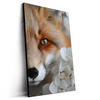 Led Wandbild Friedlicher Fuchs Und Blumen Hochformat Produktvorschau Seitlich