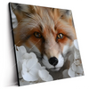Led Wandbild Friedlicher Fuchs Und Blumen Quadrat Produktvorschau Seitlich