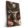 Led Wandbild Friedlicher Hirsch Und Blueten Hochformat Produktvorschau Seitlich