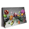 Led Wandbild Frische Gemuese Explosion Querformat Produktvorschau Seitlich