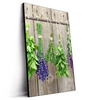 Led Wandbild Frische Kraeuter An Holzstange Hochformat Produktvorschau Seitlich