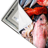 Led Wandbild Frischer Fisch Und Meeresfruechte Quadrat Materialvorschau