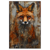Led Wandbild Fuchs Grunge Stil Hochformat Produktvorschau Frontal