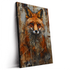 Led Wandbild Fuchs Grunge Stil Hochformat Produktvorschau Seitlich
