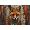 Led Wandbild Fuchs Grunge Stil Querformat Motivvorschau