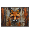 Led Wandbild Fuchs Grunge Stil Querformat Produktvorschau Frontal