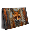 Led Wandbild Fuchs Grunge Stil Querformat Produktvorschau Seitlich