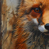 Led Wandbild Fuchs Grunge Stil Querformat Zoom