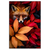 Led Wandbild Fuchs Im Herbstlaub Hochformat Produktvorschau Frontal
