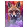 Led Wandbild Fuchs In Farbnebel Hochformat Produktvorschau Frontal
