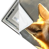 Led Wandbild Fuchs Mit Goldenen Fluegeln Schmal Materialvorschau