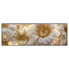 Led Wandbild Funkelnde Blumen In Gold Panorama Produktvorschau Frontal