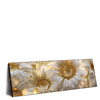 Led Wandbild Funkelnde Blumen In Gold Panorama Produktvorschau Seitlich