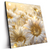 Led Wandbild Funkelnde Blumen In Gold Quadrat Produktvorschau Seitlich
