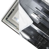 Led Wandbild Futuristische Skyline Hochformat Materialvorschau